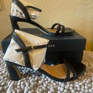 Cole Haan Women's Black Braided Heels